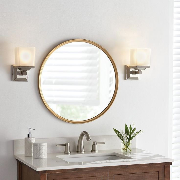 Round Bathroom Wall Mirrors In Latest Home Decorators Collection 24 In. W X 24 In (View 5 of 15)
