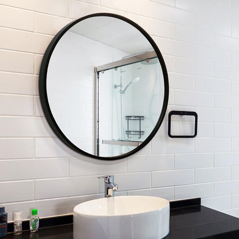 Round Black Frame Wall Mirror Dfs  (View 10 of 15)