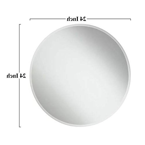 Round Frameless Bathroom Wall Mirrors Throughout Well Known Kohros Round Beveled Polished Frameless Wall Mirror For Bathroom (View 1 of 15)