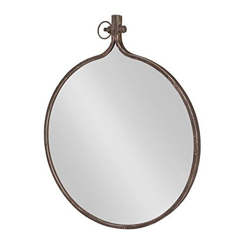 Round Metal Framed Wall Mirrors Inside Preferred Kate And Laurel Yitro Round Industrial Rustic Metal Framed Wall Mirror (View 1 of 15)