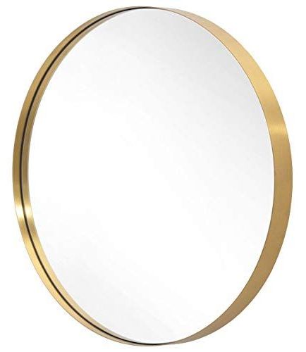 Round Metal Luxe Gold Wall Mirrors Regarding Well Known Andy Star 30'' Gold Round Mirror For Bathroom, Circle Wall Mirror (View 14 of 15)