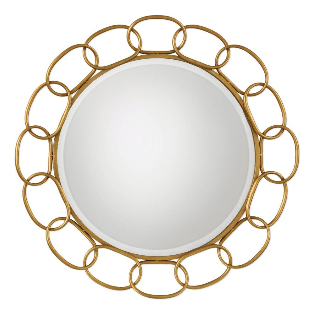 Round Metal Luxe Gold Wall Mirrors Throughout Preferred Uttermost Circulus Gold Round Mirror (View 7 of 15)