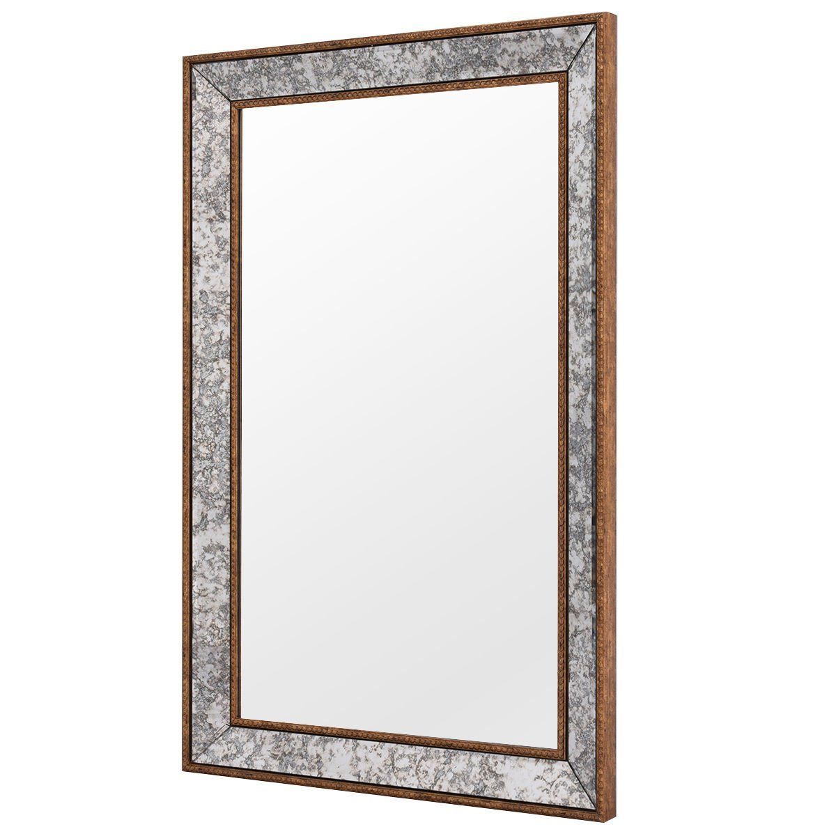 Rounded Cut Edge Wall Mirrors With Regard To Widely Used Tangkula 36' Wall Mirror Beveled Mirror Rectangle Bathroom Home Decor (View 10 of 15)
