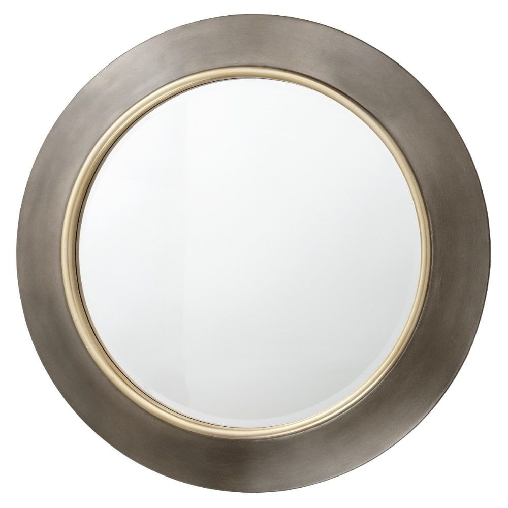 Rv Astley Gudio Brushed Gun Metal Mirror – Wall Decor From No18 With Most Popular Drake Brushed Steel Wall Mirrors (View 9 of 15)