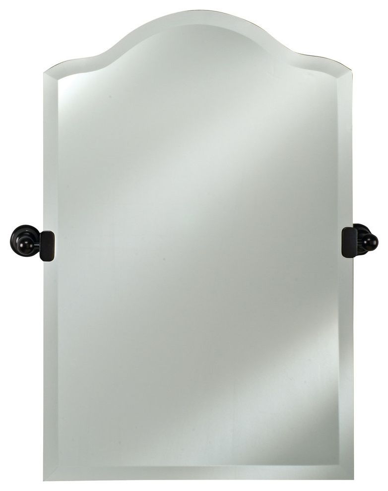 Scallop Frameless Bevel Mirrors W/ Tilt Brackets – Traditional In Recent Polygonal Scalloped Frameless Wall Mirrors (View 11 of 15)