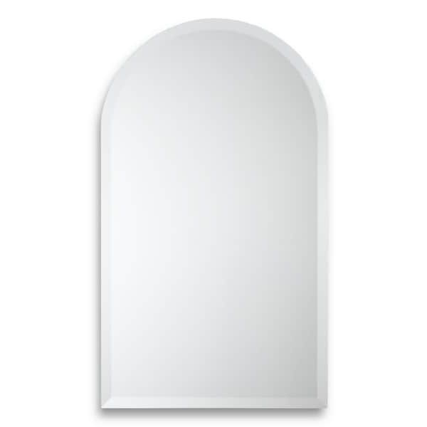Shop Frameless Arched Top Beveled Wall Mirror – Silver – Free Shipping In Well Liked Silver Beaded Arch Top Wall Mirrors (View 12 of 15)