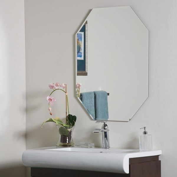 Shop Frameless Octagon Beveled Mirror – Free Shipping Today – Overstock Throughout Best And Newest Double Crown Frameless Beveled Wall Mirrors (View 15 of 15)