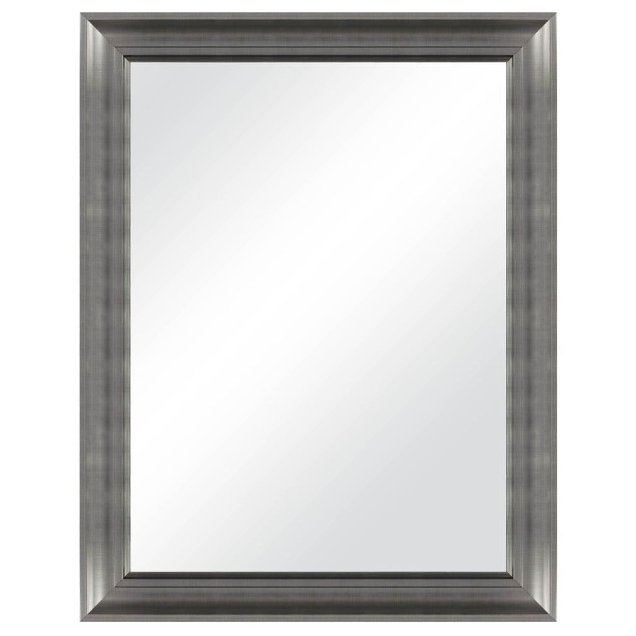 Shop Mcs Industries Brushed Nickel Rectangle Framed Wall Mirror At Pertaining To Latest Polished Nickel Rectangular Wall Mirrors (View 3 of 15)