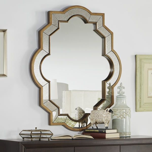 Shop Paisley Oval Quatrefoil Frame Accent Wall Mirror – Free Shipping With Fashionable Bronze Quatrefoil Wall Mirrors (View 6 of 15)
