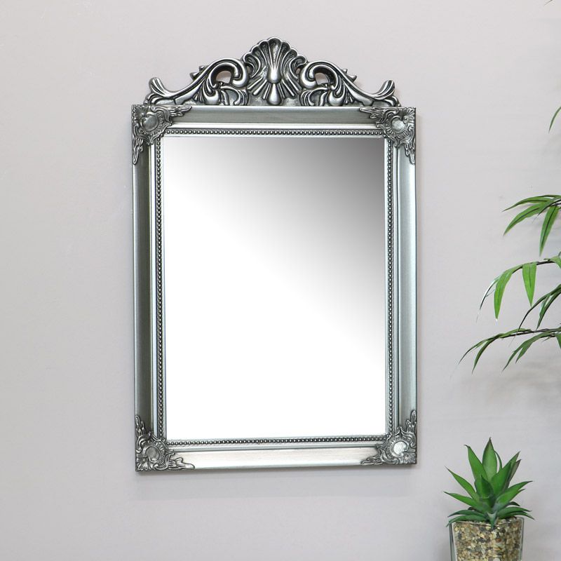 Silver Beaded Arch Top Wall Mirrors Pertaining To Most Recent Antique Silver Wall Mirror 36cm X 55cm (View 1 of 15)