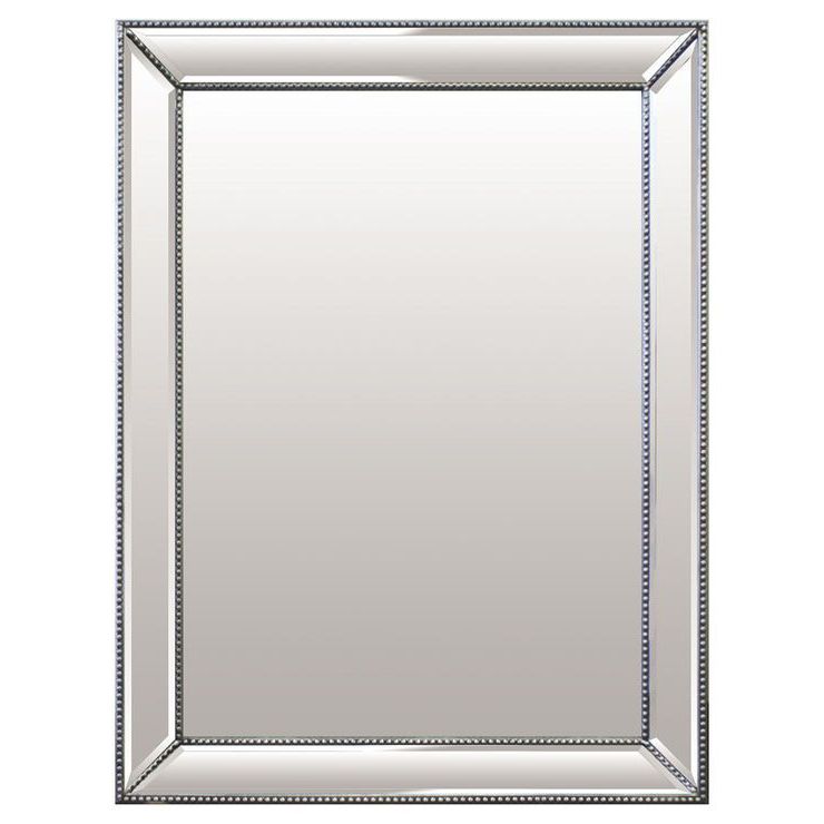 Silver Beveled Wall Mirrors Regarding Most Recently Released Gm 32x48 Beaded Bevel (View 3 of 15)