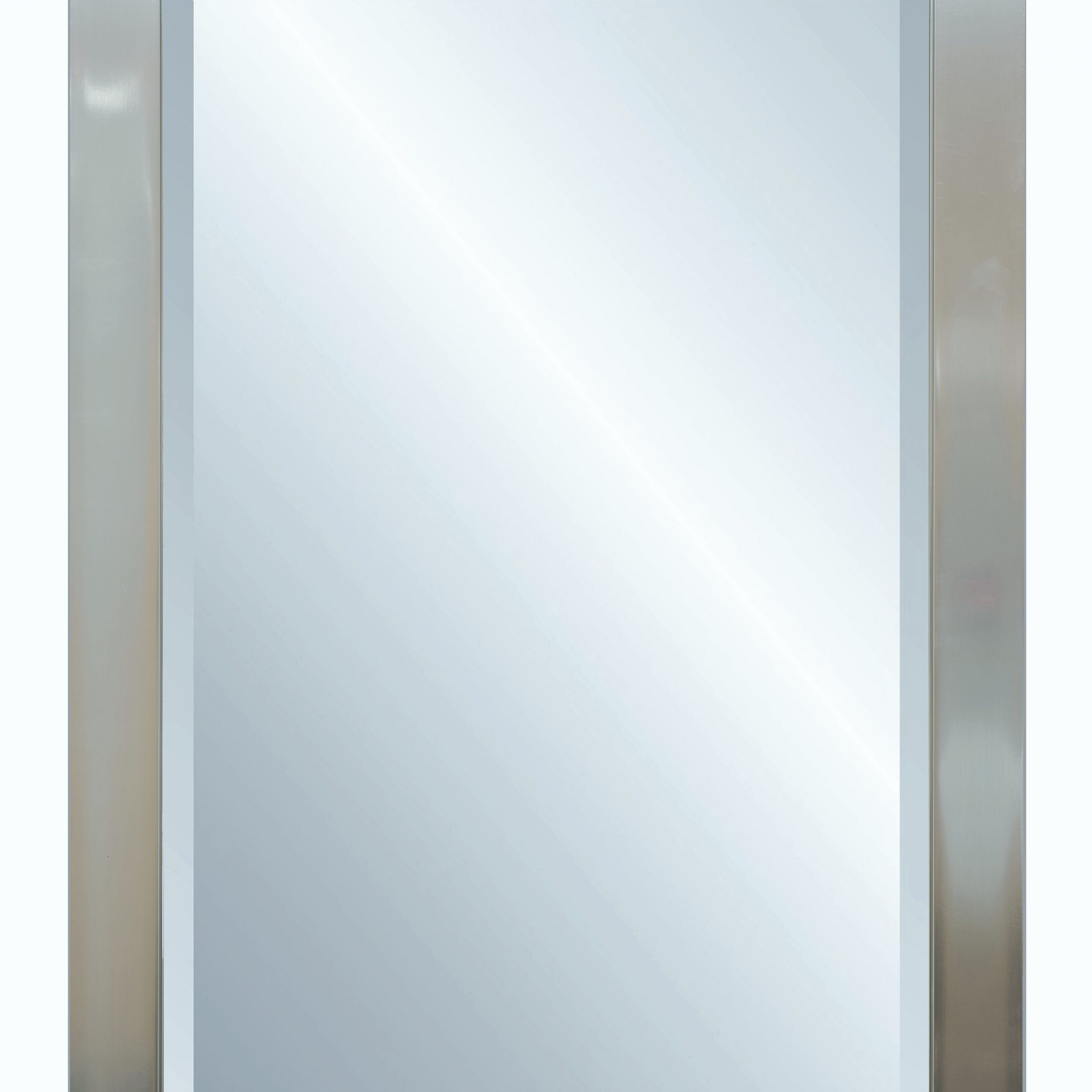 Silver Metal Cut Edge Wall Mirrors Inside Preferred Alpine Fine Furniture 4151 Vibe Silver Wall Mirror With Bevel – 29 X  (View 1 of 15)