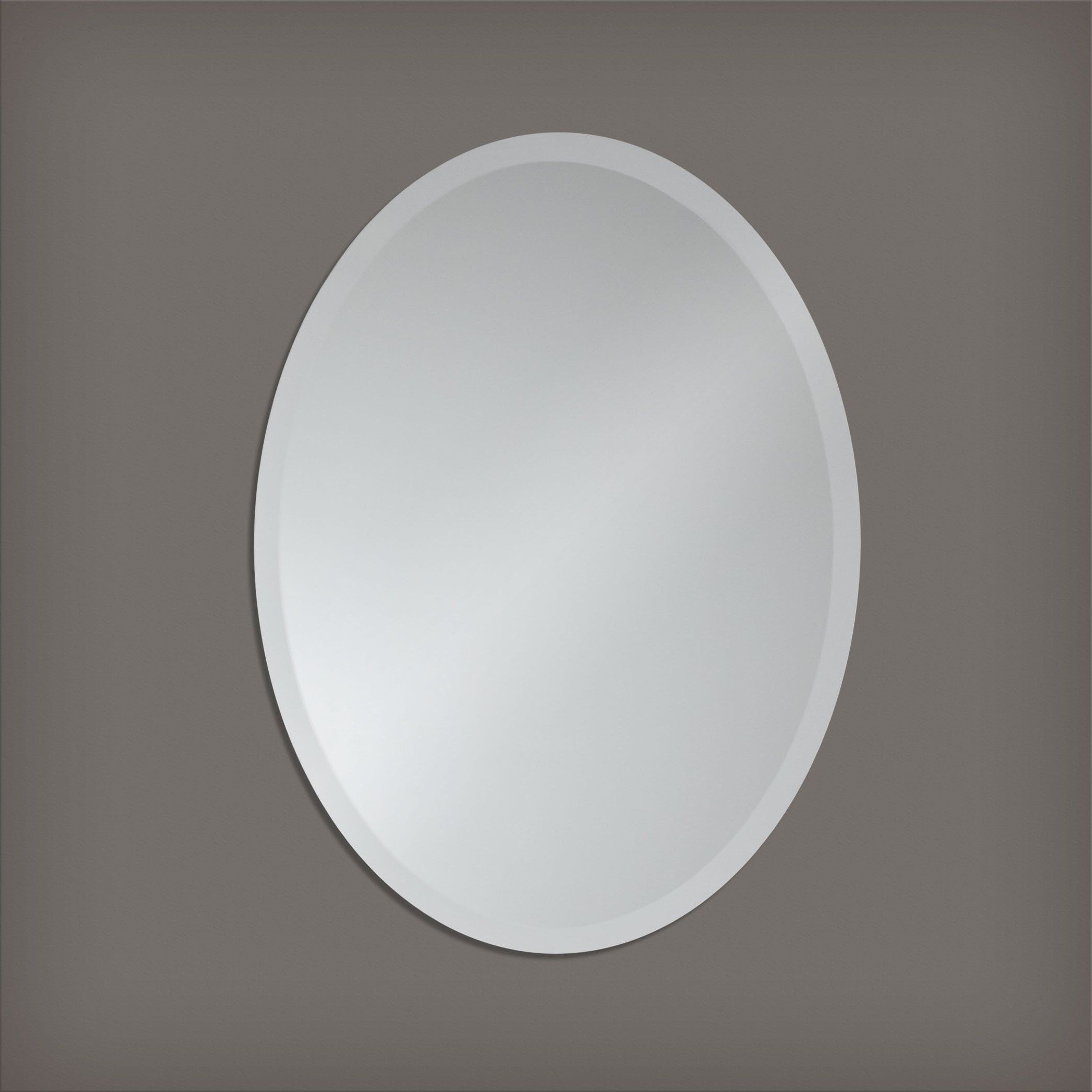 Small Frameless Beveled Oval Wall Mirror Bathroom Vanity Bedroom Mirror With Regard To Recent Oval Beveled Frameless Wall Mirrors (View 9 of 15)