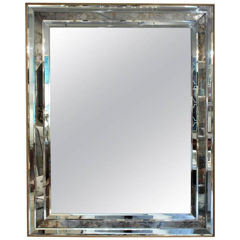 Smoke Edge Wall Mirrors For 2020 Stunning Large Antiqued Edge Beveled Mirror For Sale At 1stdibs (View 10 of 15)