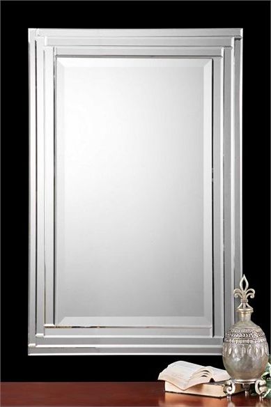 Square Frameless Beveled Vanity Wall Mirrors Regarding Most Current Click Here To View Larger Image (View 4 of 15)