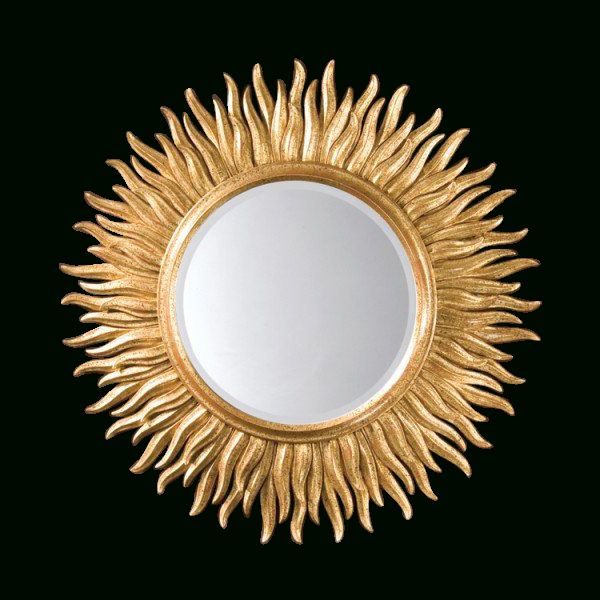 Sunburst Mirror, Traditional Wall In Leaf Post Sunburst Round Wall Mirrors (View 3 of 15)