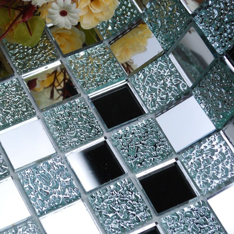 Tiled Wall Mirrors Inside Current Crystal Glass Backsplash Kitchen Tile Mosaic Design Art Mirrored Wall (View 14 of 15)