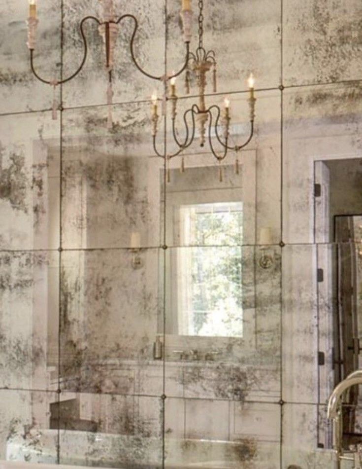 Tiled Wall Mirrors Regarding Most Current Distressed And Aged Mirror Tiles (View 1 of 15)