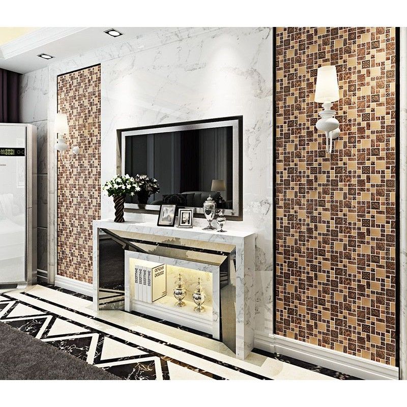 Tiled Wall Mirrors With Well Known Glass Mirror Metal Tile Home Floor Stainless Steel Wall Mosaic Tiles (View 10 of 15)