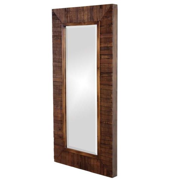 Timberlane Rustic Wood Plank Framed Mirror – Free Shipping Today Pertaining To Recent Rustic Industrial Black Frame Wall Mirrors (View 13 of 15)