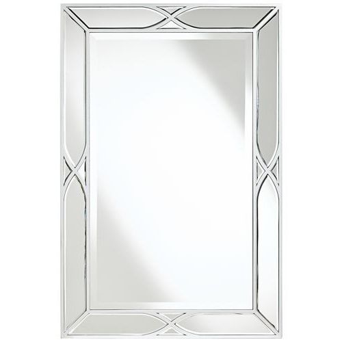 Tryon Silver 25" X 38" Beveled Wall Mirror – Lamps Plus Open Box Outlet With Regard To Most Up To Date Silver Beveled Wall Mirrors (View 13 of 15)