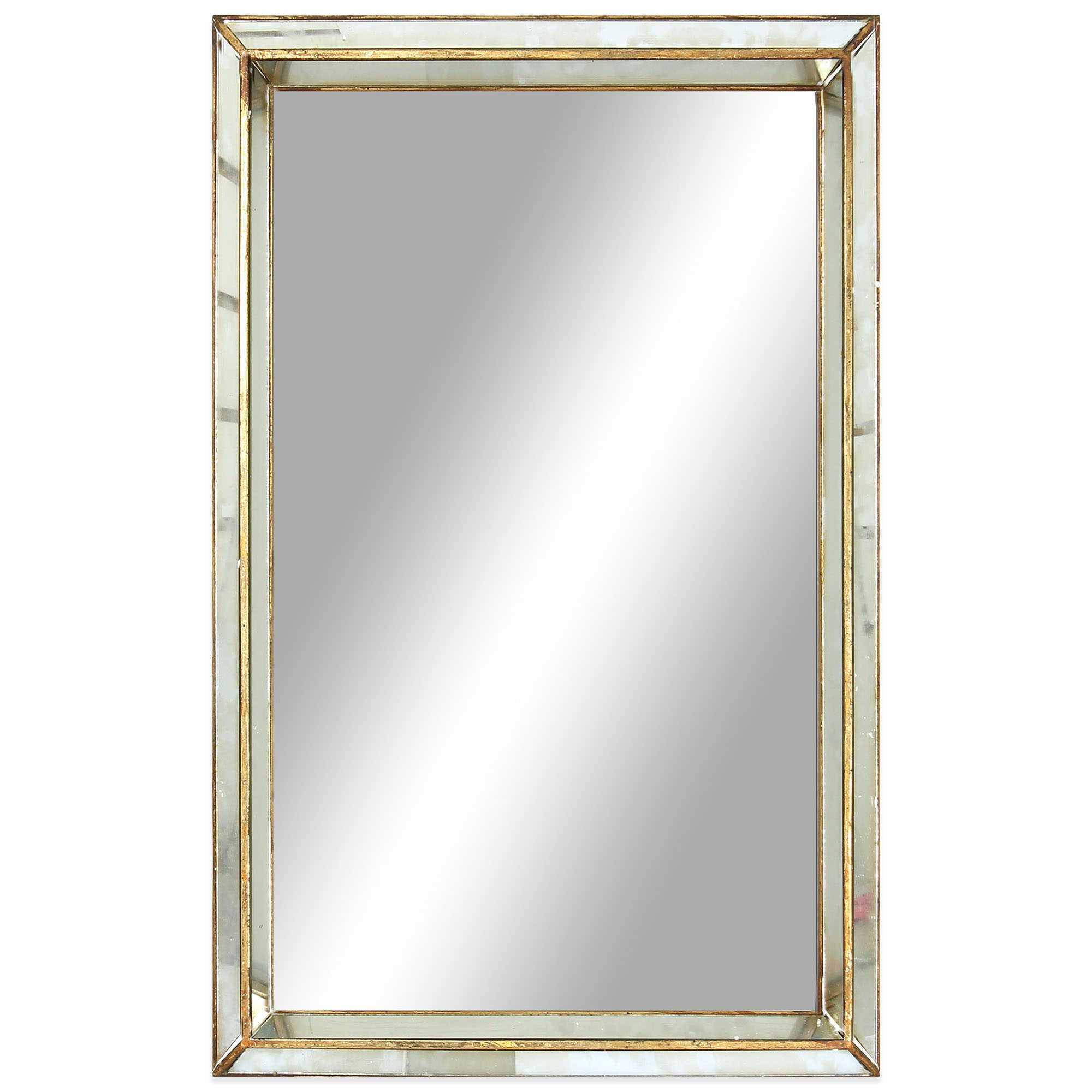 Ultra Brushed Gold Rectangular Framed Wall Mirrors Throughout Widely Used Invalid Url (View 7 of 15)