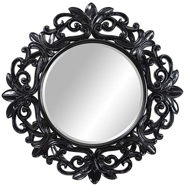 Uneven Round Framed Wall Mirrors In Popular Round Framed Glossy Black Wall Mirror – Free Shipping Today – Overstock (View 8 of 15)