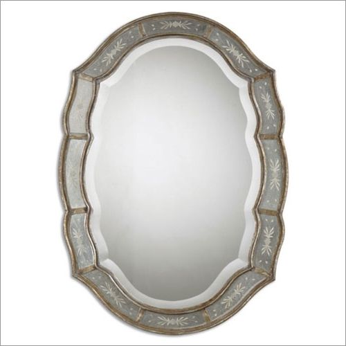 Uttermost Fifi Oval Beveled Mirror In Antique Silver (View 9 of 15)