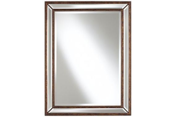 Uttermost Palais Beaded Bronze Wall Mirror 30x40 – #euy6594 – Euro With 2020 Bronze Beaded Oval Cut Mirrors (View 4 of 15)