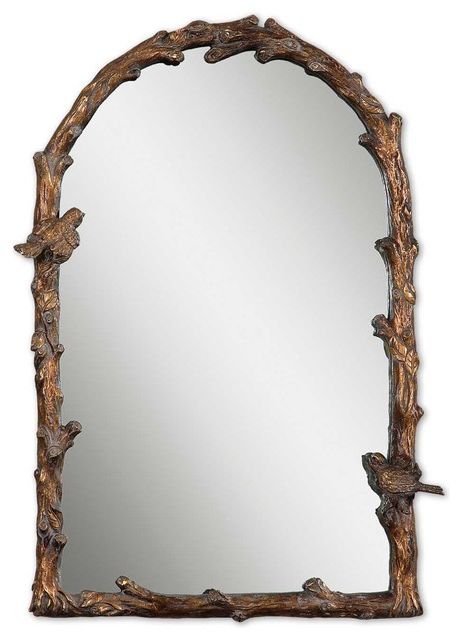 Uttermost Paza Antique Gold Arch Mirror – Rustic – Wall Mirrors – Regarding Best And Newest Gold Arch Top Wall Mirrors (View 11 of 15)