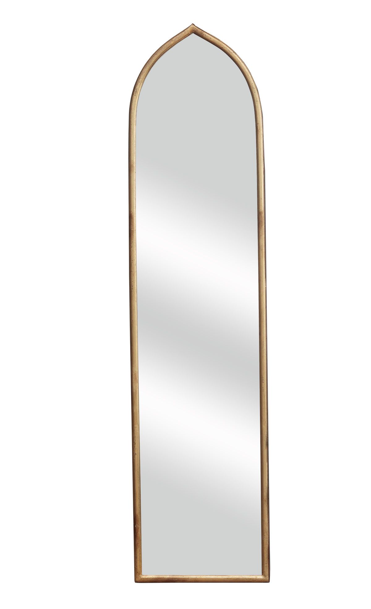 Vintage Full Length Wall Mirror With Arched Metal Frame, Simple Full With Regard To Most Up To Date Mirror Framed Bathroom Wall Mirrors (View 12 of 15)