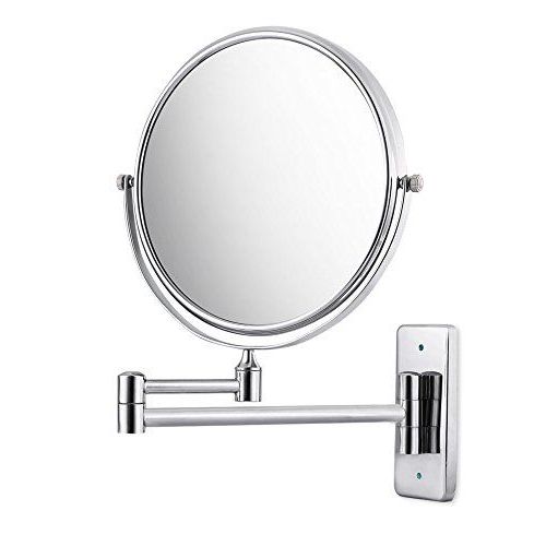 Well Known 3x Magnification 8 Inch Double Sided Swivel Wall Mount Makeup Mirror For Polished Chrome Wall Mirrors (View 3 of 15)