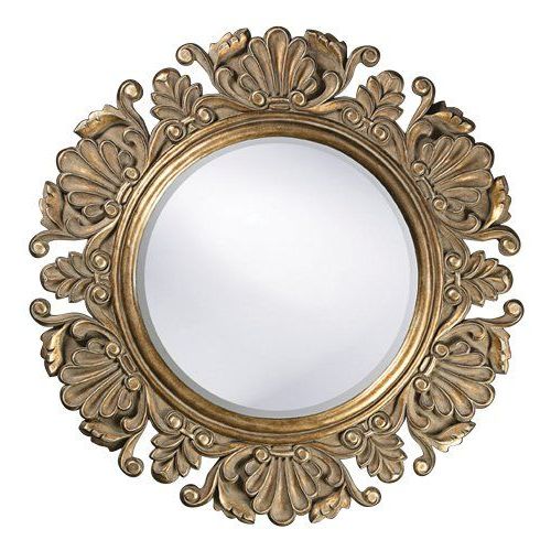 Well Known Antique Silver Round Wall Mirrors With Amazon – Howard Elliott 51177 Anita Round Mirror, 44 Inch, Antique (View 7 of 15)