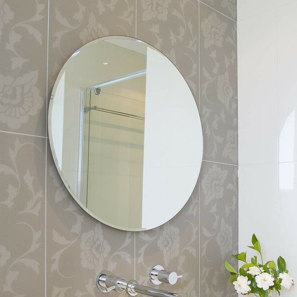 Well Known Gennessee Beveled Polished Frameless Wall Mirror With Hooks (View 2 of 15)
