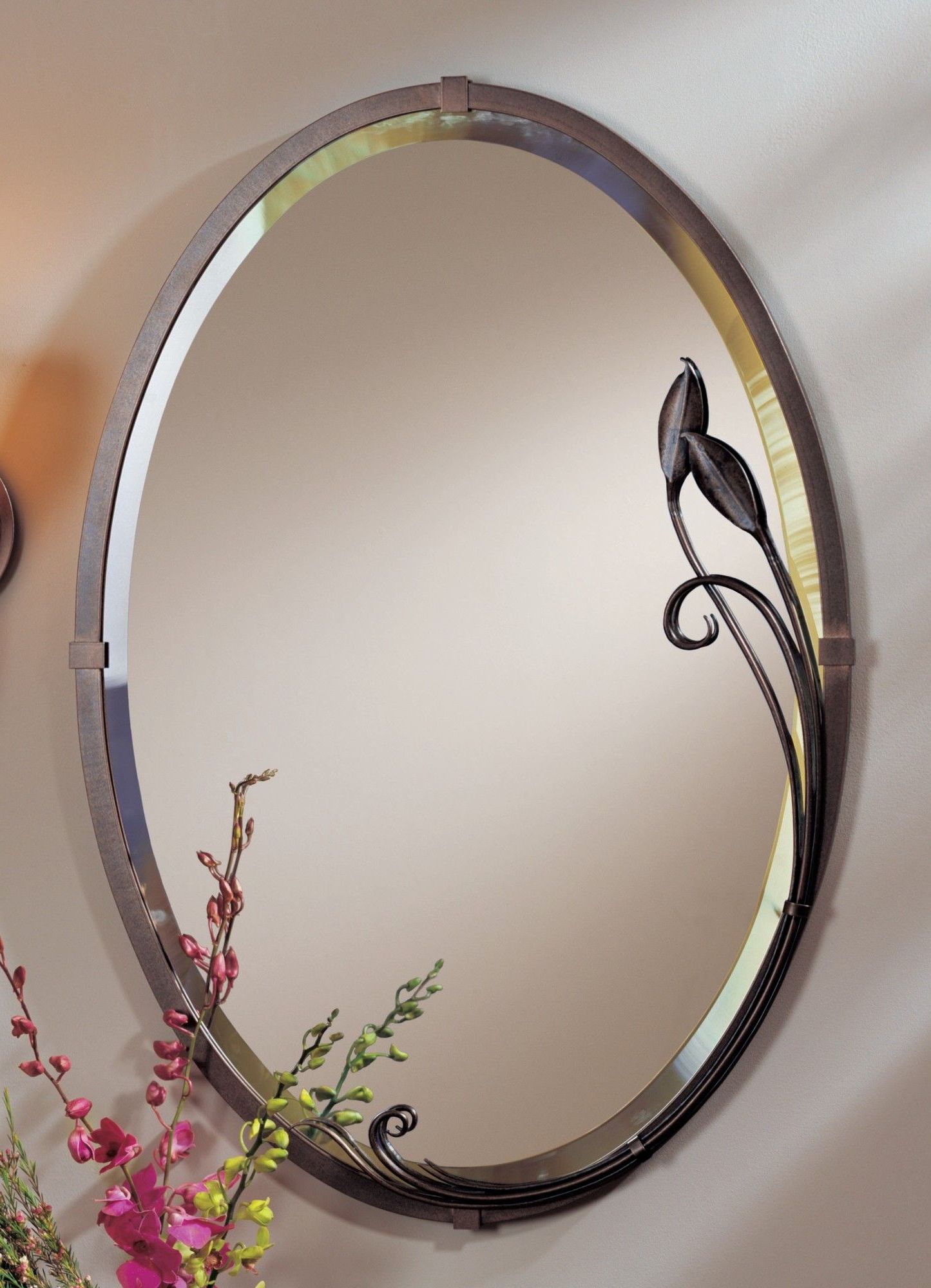 Well Known Oval Beveled Wall Mirrors Within Traditional Beveled Accent Mirror (View 9 of 15)