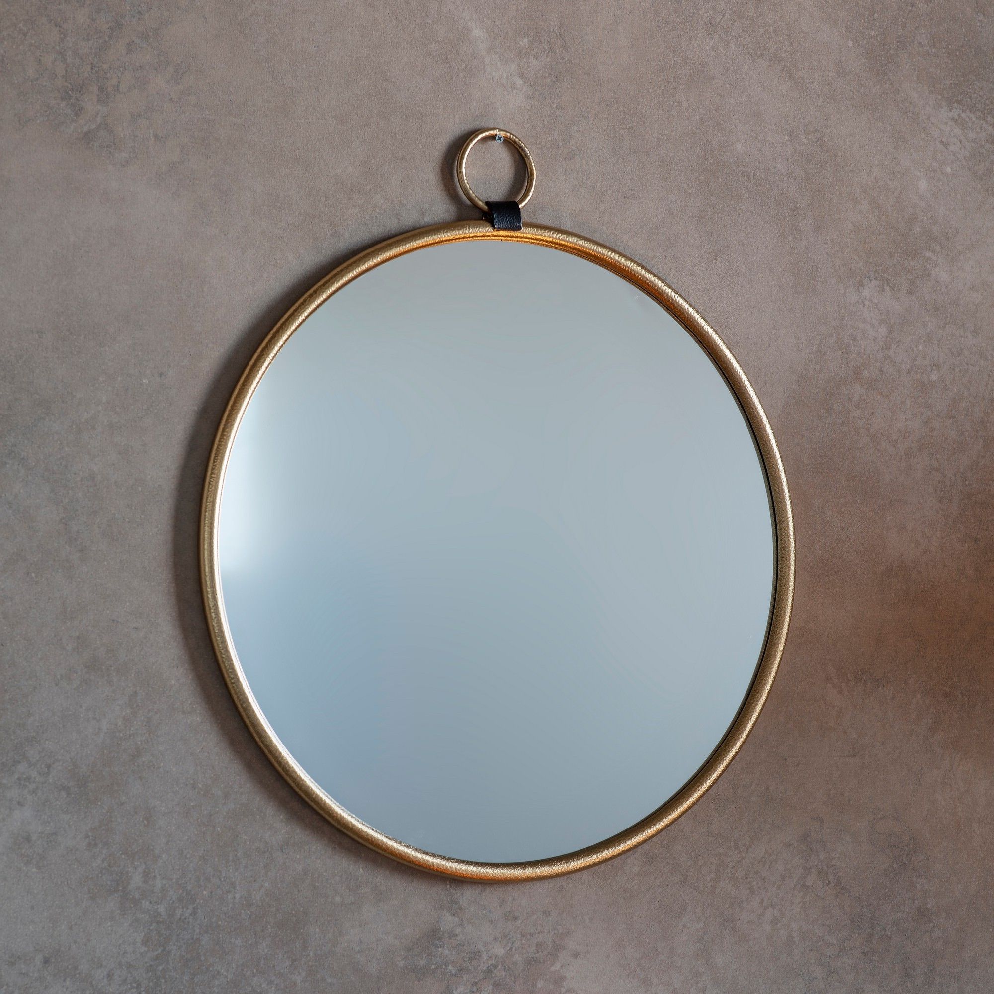 Well Known Round Metal Luxe Gold Wall Mirrors Within Bainbridge Iron Frame Round Wall Mirror, 70cm, Gold (View 1 of 15)