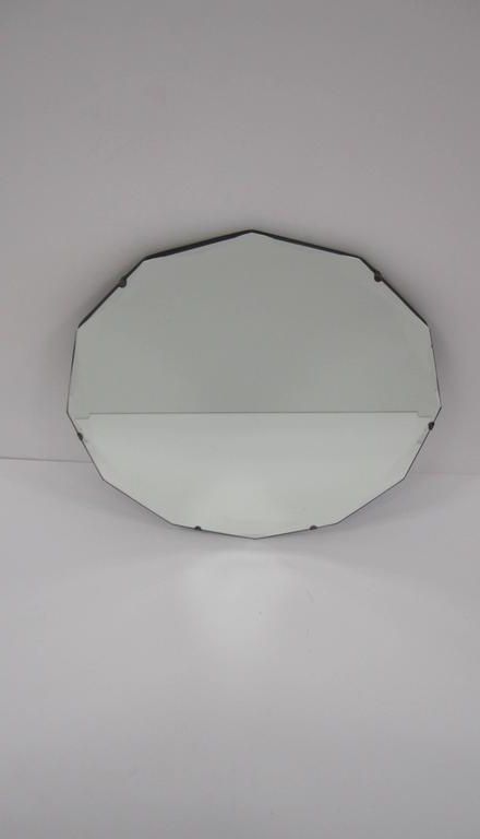 Well Known Round Scalloped Edge Wall Mirrors Inside Round Hollywood Regency Beveled Glass Wall Mirror For Sale At 1stdibs (View 7 of 15)