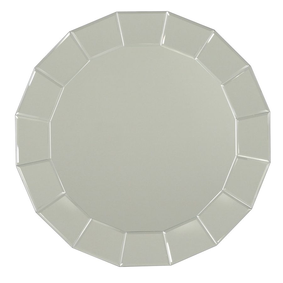 Well Known Shop Allen + Roth Beveled Round Frameless Wall Mirror At Lowes Pertaining To Frameless Round Beveled Wall Mirrors (View 12 of 15)
