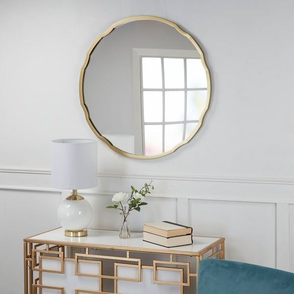 Well Known Shop Hazel Round Quatrefoil Frame Wall Mirror – Gold – Free Shipping With Regard To Bronze Quatrefoil Wall Mirrors (View 13 of 15)
