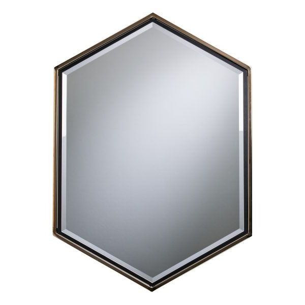 Well Liked Gold Frame Hexagon Wall Mirror – Wooden It Be Nice Intended For Gold Hexagon Wall Mirrors (View 12 of 15)