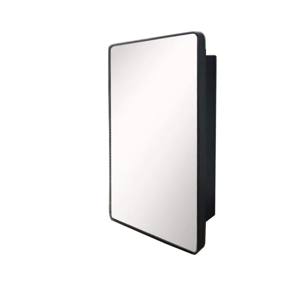 Well Liked Matte Black Metal Wall Mirrors For Bellaterra Home 28.5 In. W X 17.7 In (View 15 of 15)