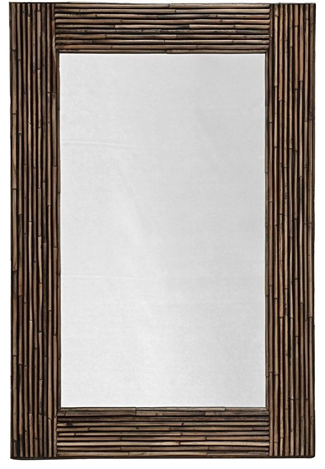 Well Liked Rectangular Rattan Wall Mirror, Black Stain – Tropical – Wall Mirrors Intended For Rectangular Bamboo Wall Mirrors (View 8 of 15)