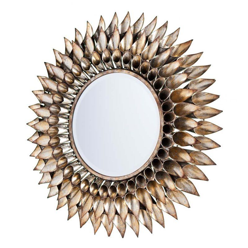 Well Liked Southern Enterprises Leandro Round Decorative Wall Mirror – Ws8914 Inside Uneven Round Framed Wall Mirrors (View 14 of 15)