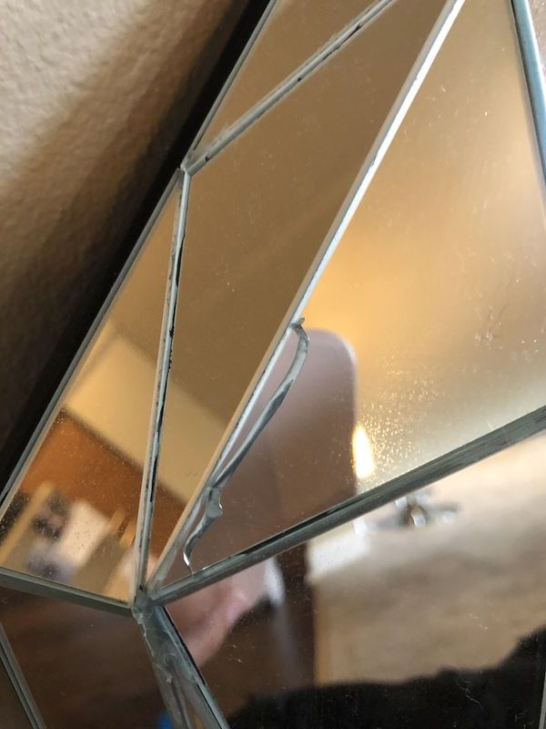 West Elm Faceted Mirror – Emerald Cut For Sale In Kirkland, Wa – Offerup In Preferred Emerald Cut Wall Mirrors (View 3 of 15)