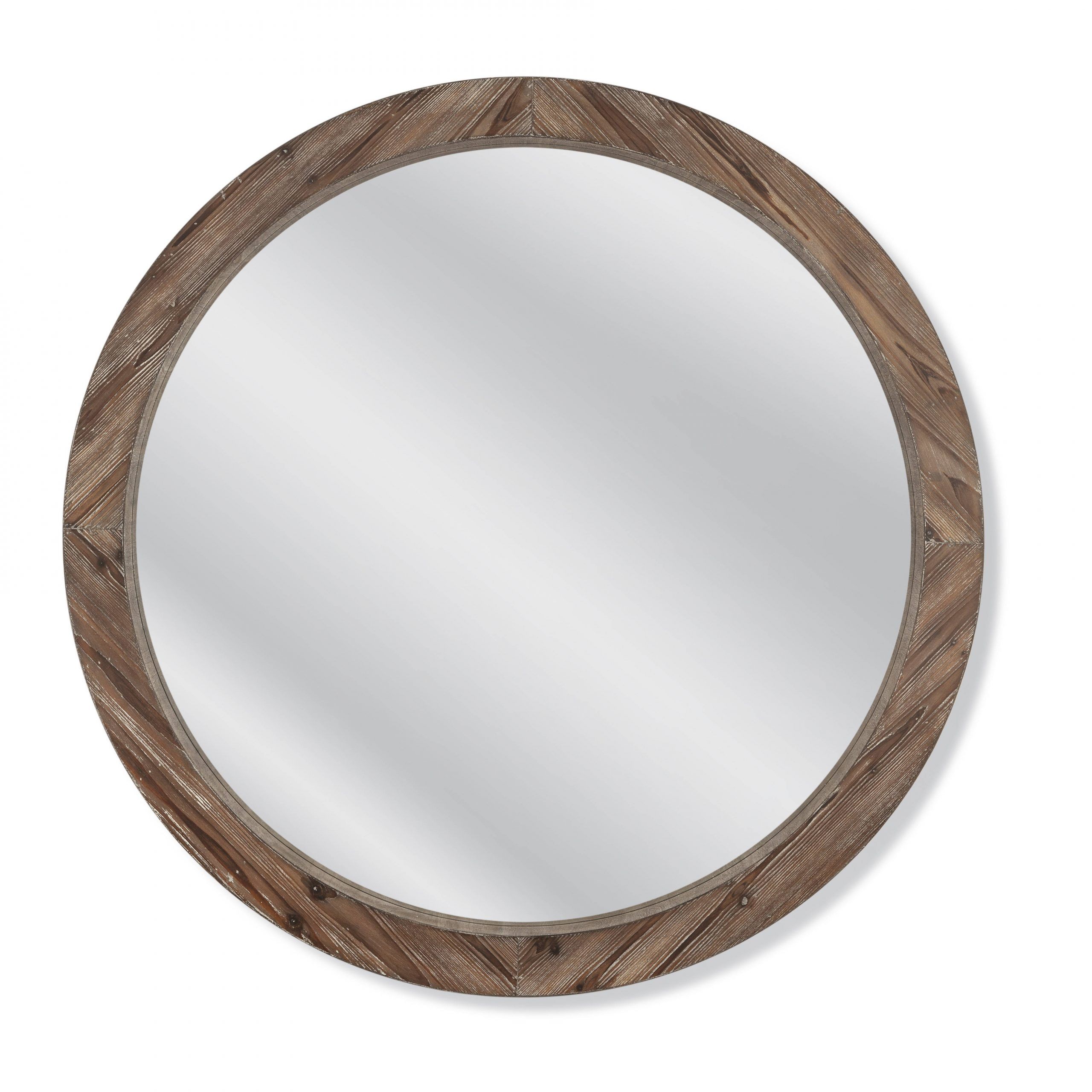 Widely Used Bassett Mirror Jacques Natural Wood Round Wall Mirror (View 14 of 15)