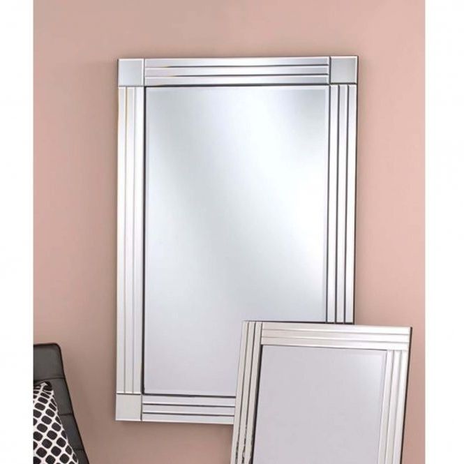 Widely Used Cut Corner Wall Mirrors Intended For Silver Venetian Square Cornered Wall Mirror (View 3 of 15)