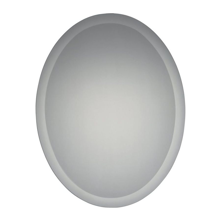 Widely Used Oval Beveled Frameless Wall Mirrors Within Quoizel Reflections 28 In L X 22 In W Beveled Frameless Oval Wall (View 3 of 15)