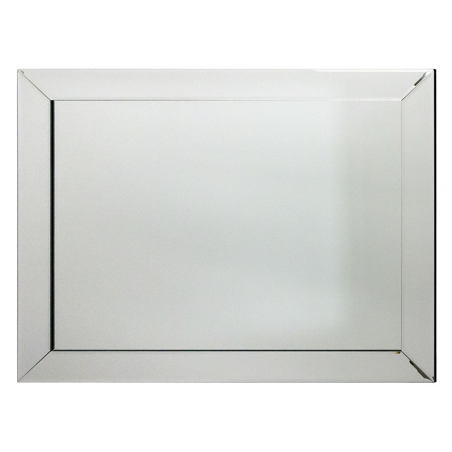 Widely Used Shop Allen + Roth 24 In X 30 In Mirrored Beveled Rectangle Frameless In Frameless Rectangular Beveled Wall Mirrors (View 15 of 15)