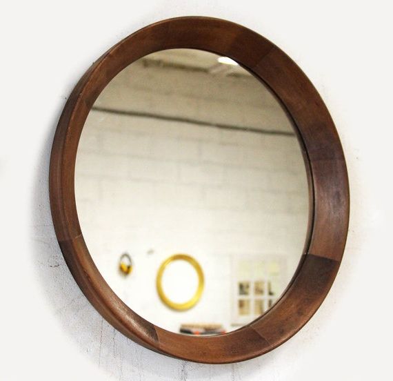 Wood Rounded Side Rectangular Wall Mirrors Inside Preferred Round Mirror Round Wood Mirror Round Mirror Frame Round Wall (View 15 of 15)