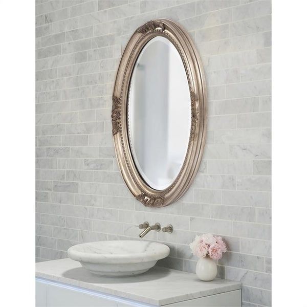 Wooden Oval Wall Mirrors Throughout Favorite Shop Lisette Silver Wood Oval Wall Mirror – Overstock –  (View 6 of 15)